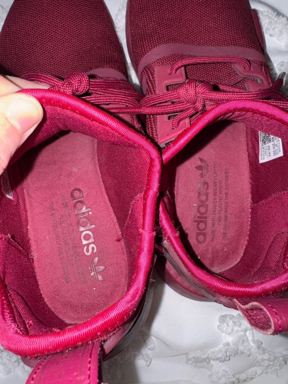 Women's Adidas Lightweight Burgundy Athletic Sneakers in decent shape - Picture 7 of 10